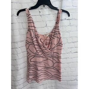 Cabi Sophia Cami Sleeveless Blouse Pink Black Print Top‎ XS-XL